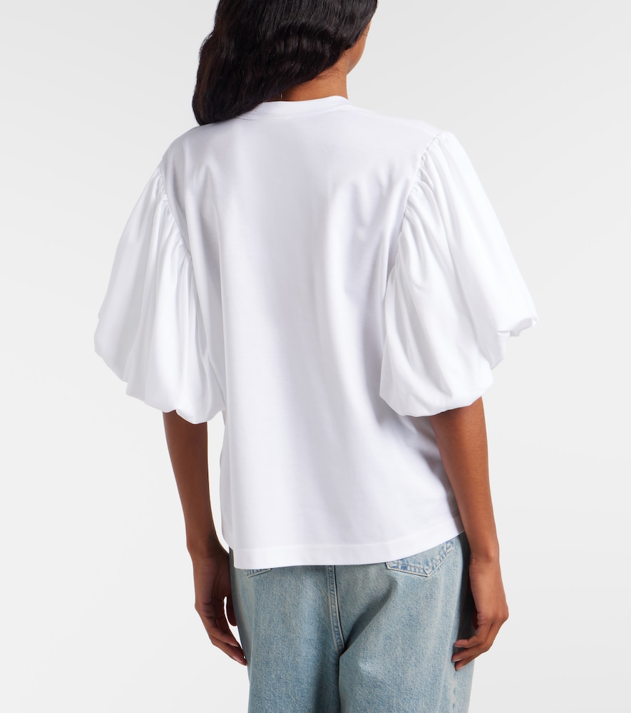 Puff-Sleeve Cotton Jersey T-Shirt