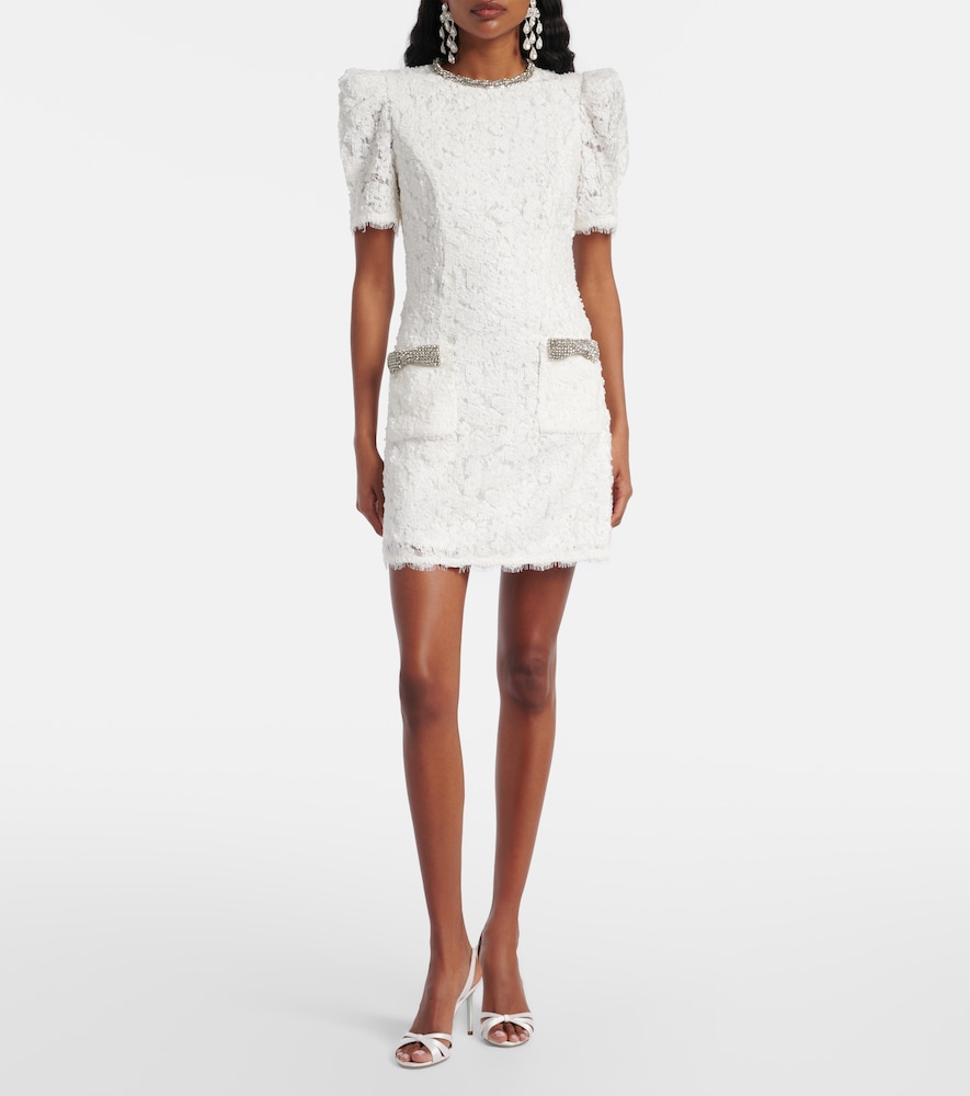 Rebecca Vallance Bridal Dillon embellished lace minidress