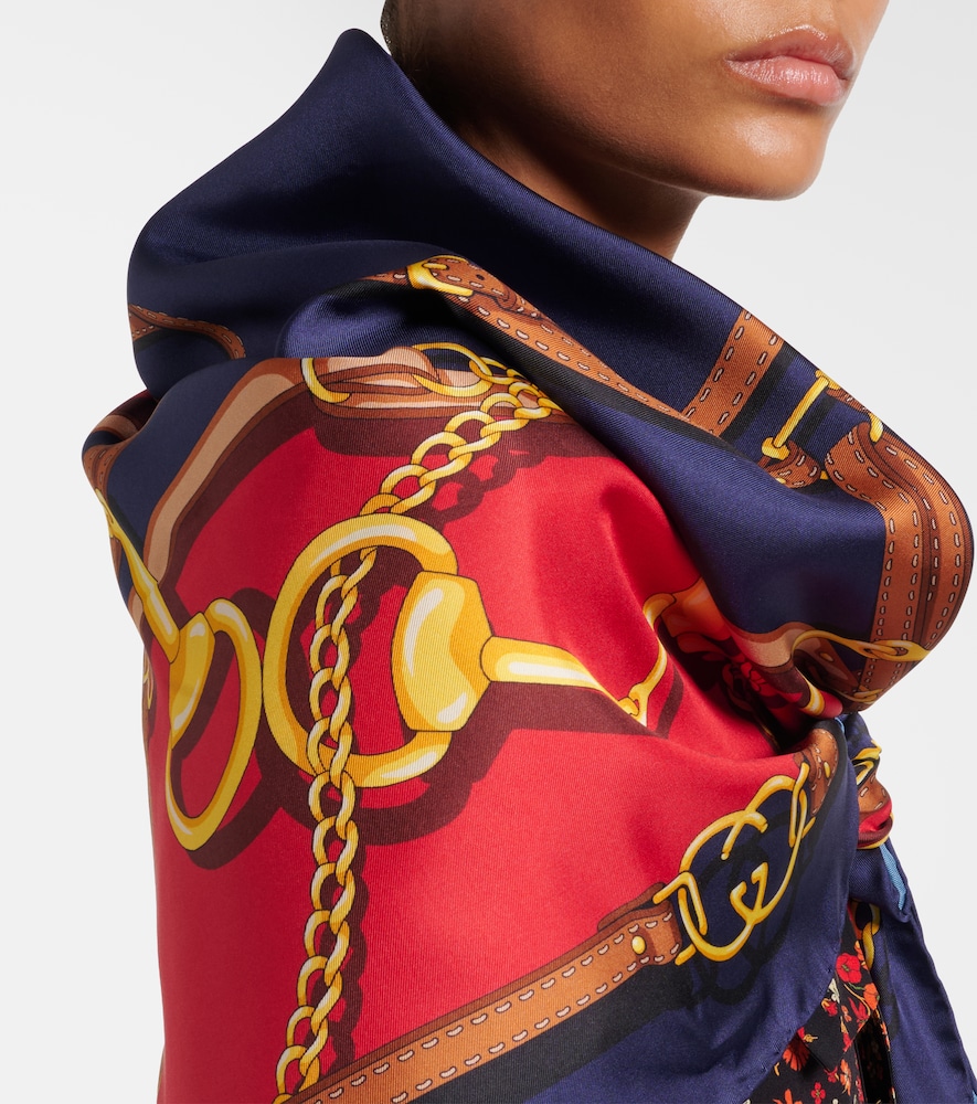 Printed Reversible Silk Twill Scarf
