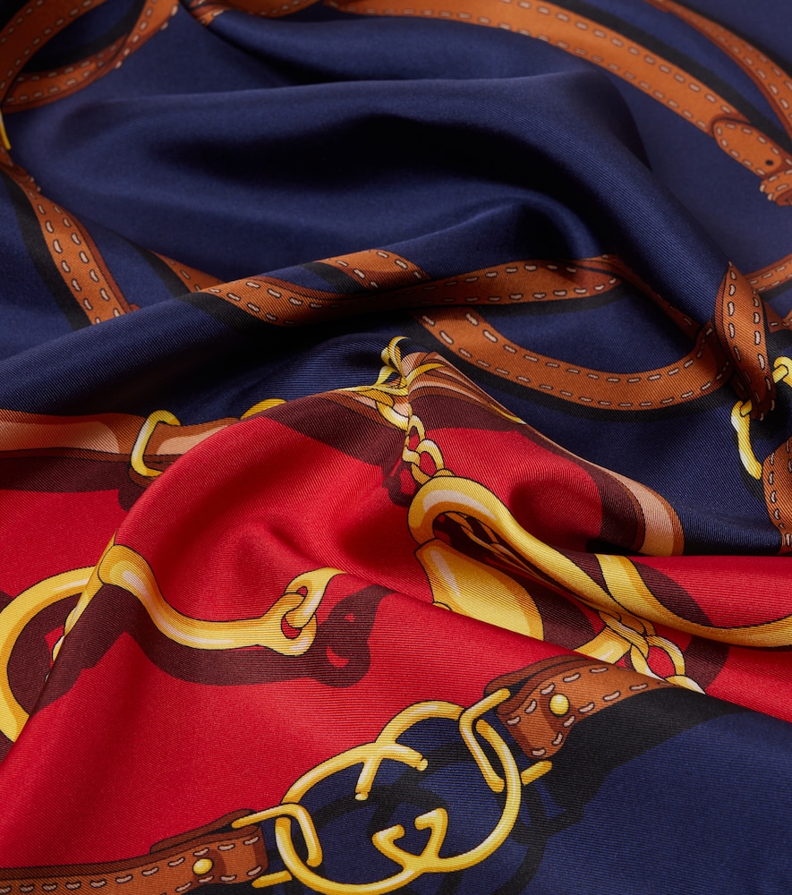 Printed Reversible Silk Twill Scarf