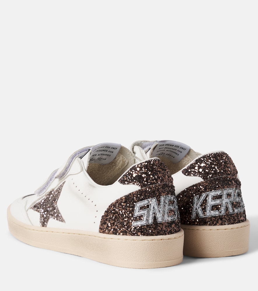  Golden Goose Kids Golden Goose Kids Ball Star Glitter Leather Sneakers 