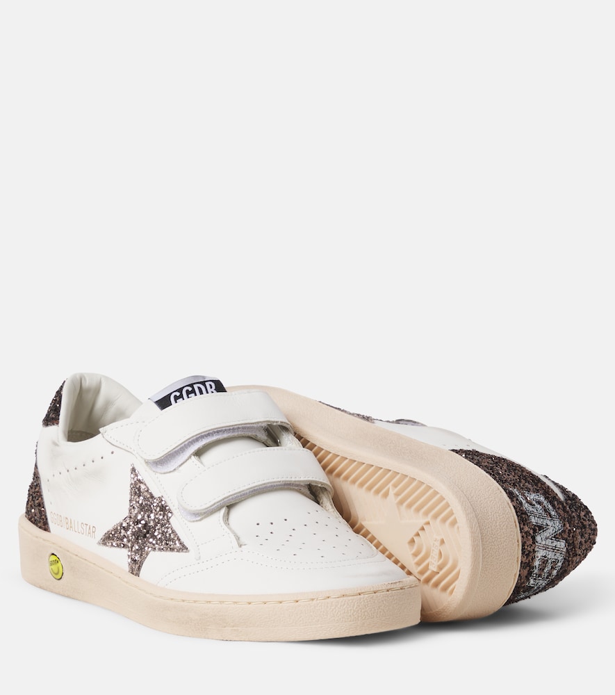  Golden Goose Kids Golden Goose Kids Ball Star Glitter Leather Sneakers 