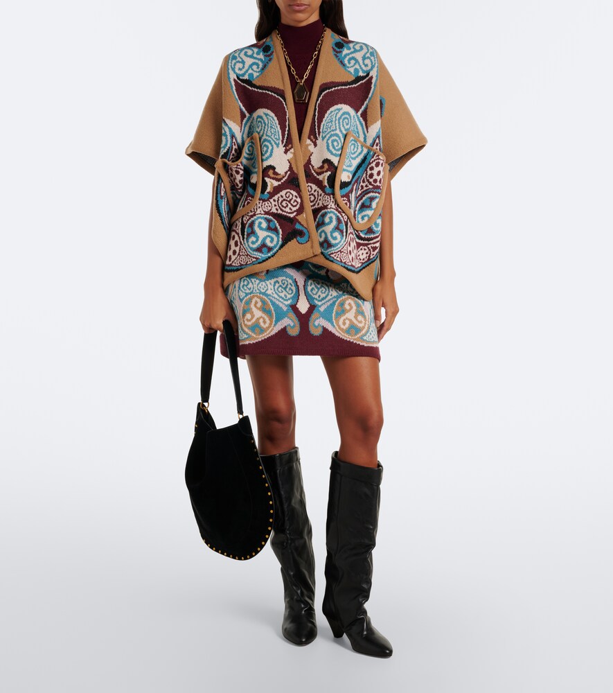 Alchemy Jacquard Wool Miniskirt