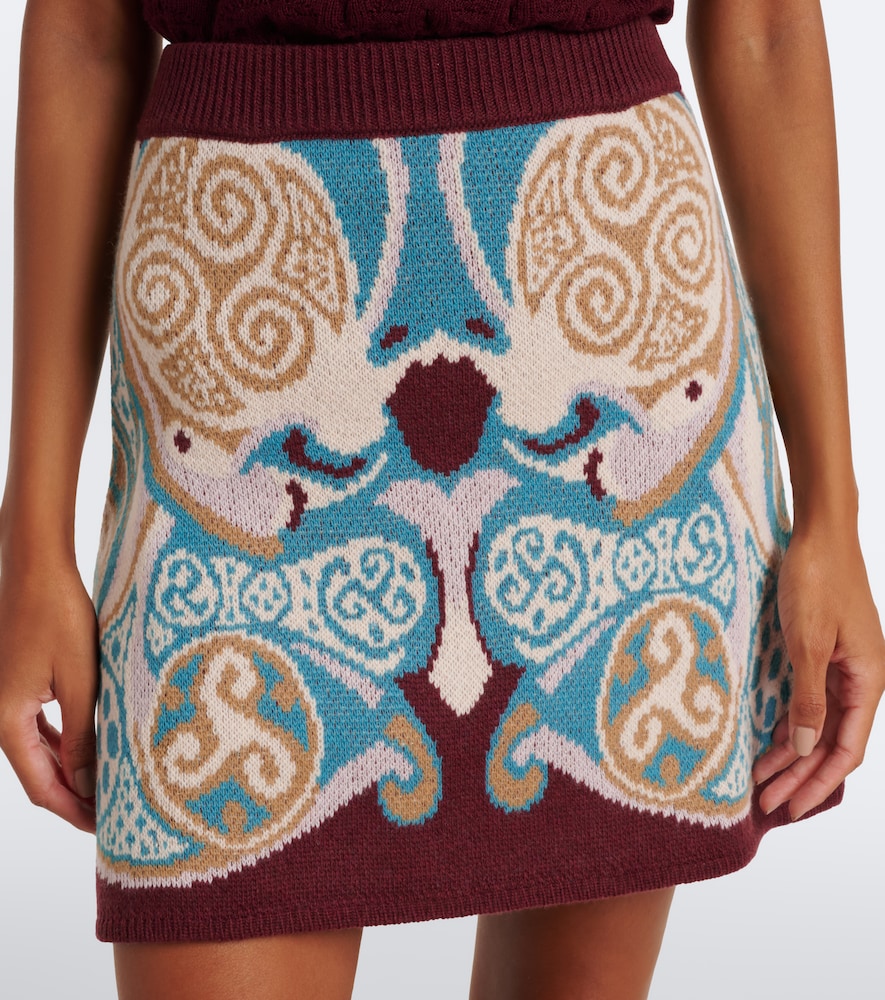 Alchemy Jacquard Wool Miniskirt