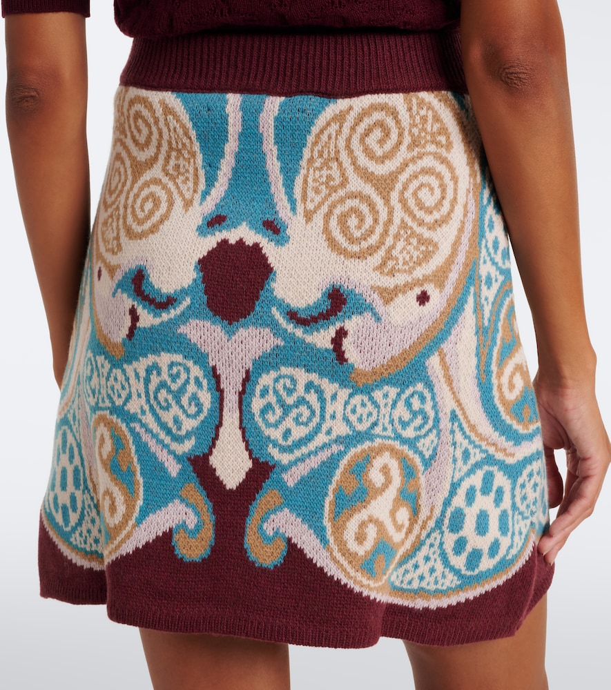 Alchemy Jacquard Wool Miniskirt