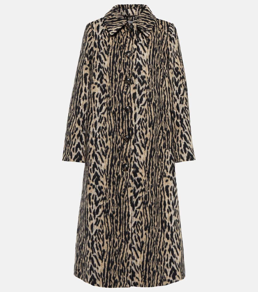 Milly leopard-print faux fur coat
