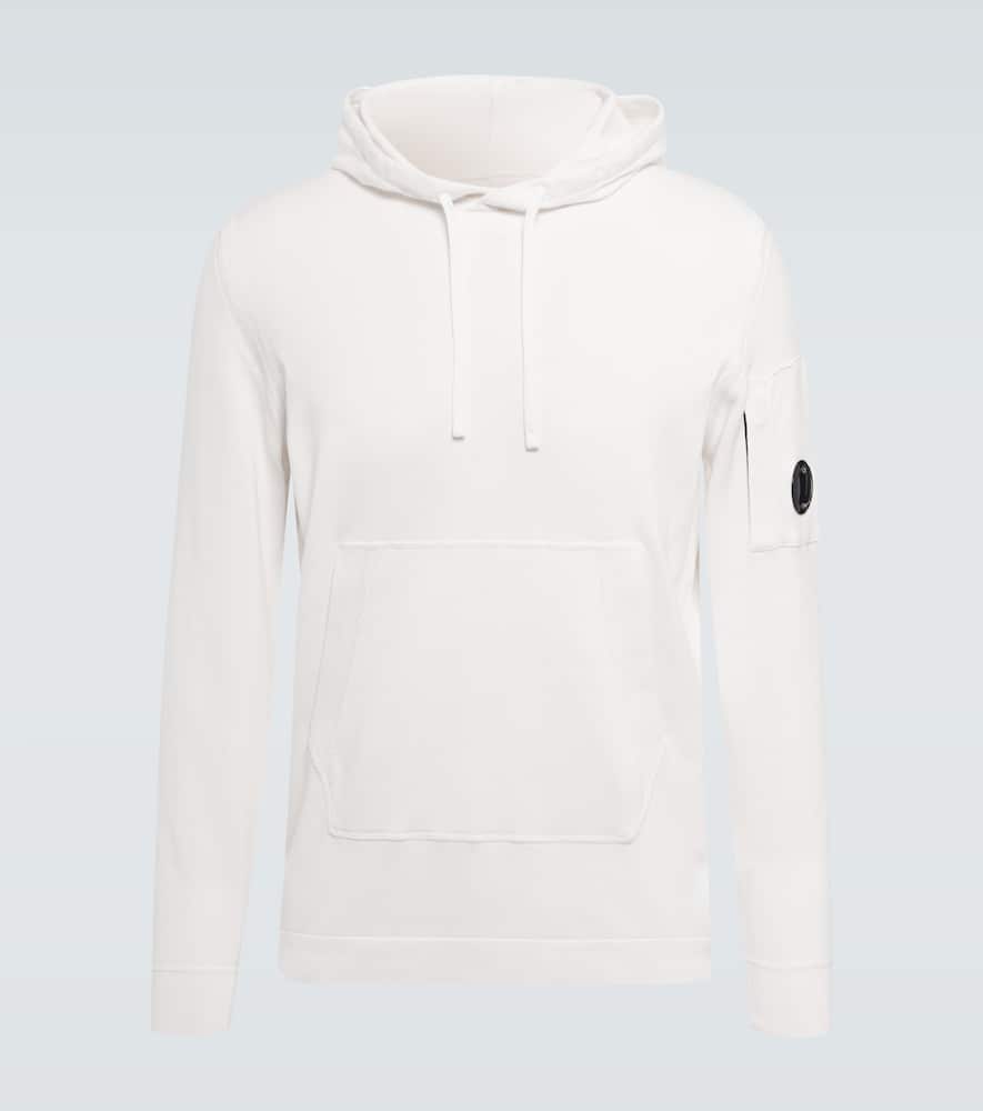C.p. Company Hoodie In Gauze White