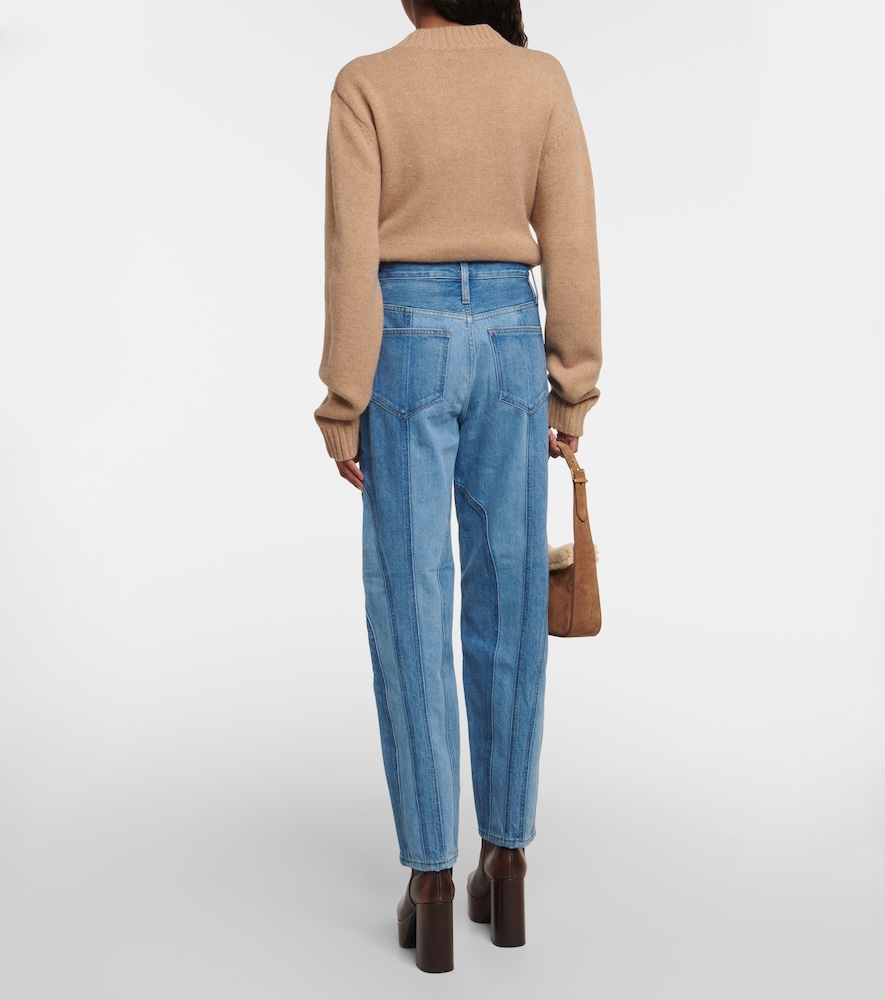  Frame Frame High-rise Barrel Jeans Warped Stripe 