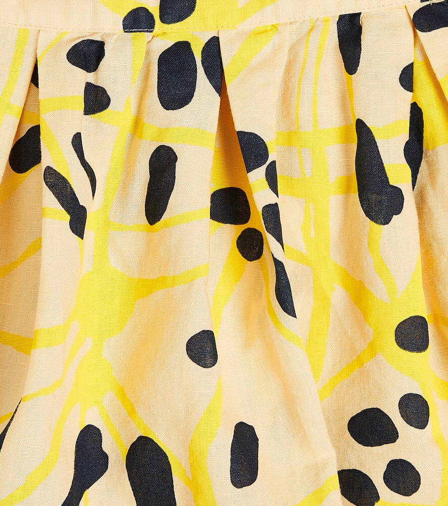 The Animals Observatory Salamander Cotton And Linen Skirt In Multicoloured