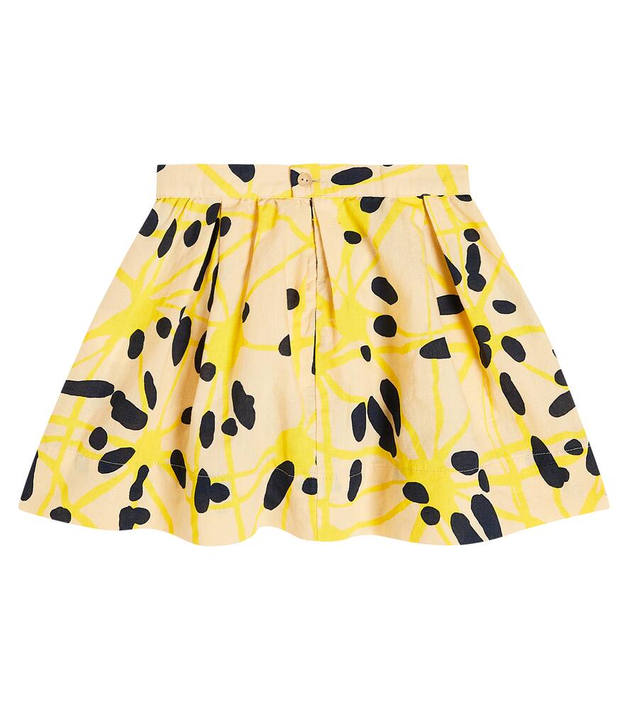 Shop The Animals Observatory Salamander Cotton And Linen Skirt In Multicoloured