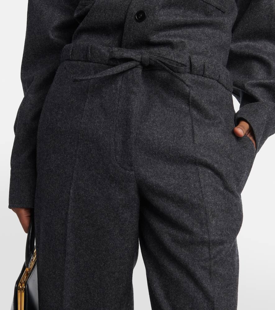 Shop Jil Sander Virgin Wool Straight Pants In Grey