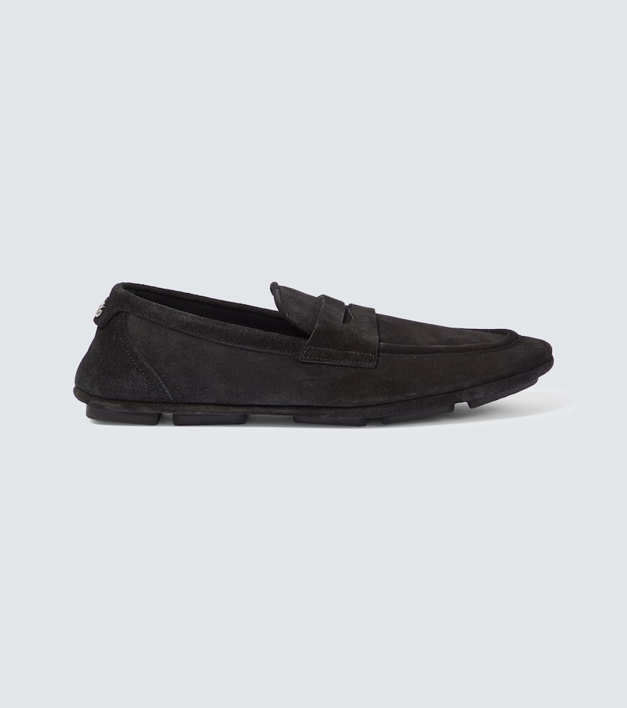 Dolce & Gabbana Suede Loafers In Black