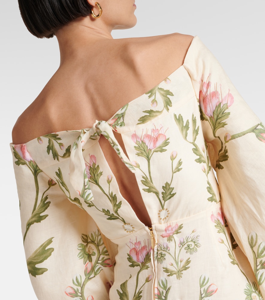Agua by Agua Bendita Senlis off-shoulder linen maxi dress | Smart Closet