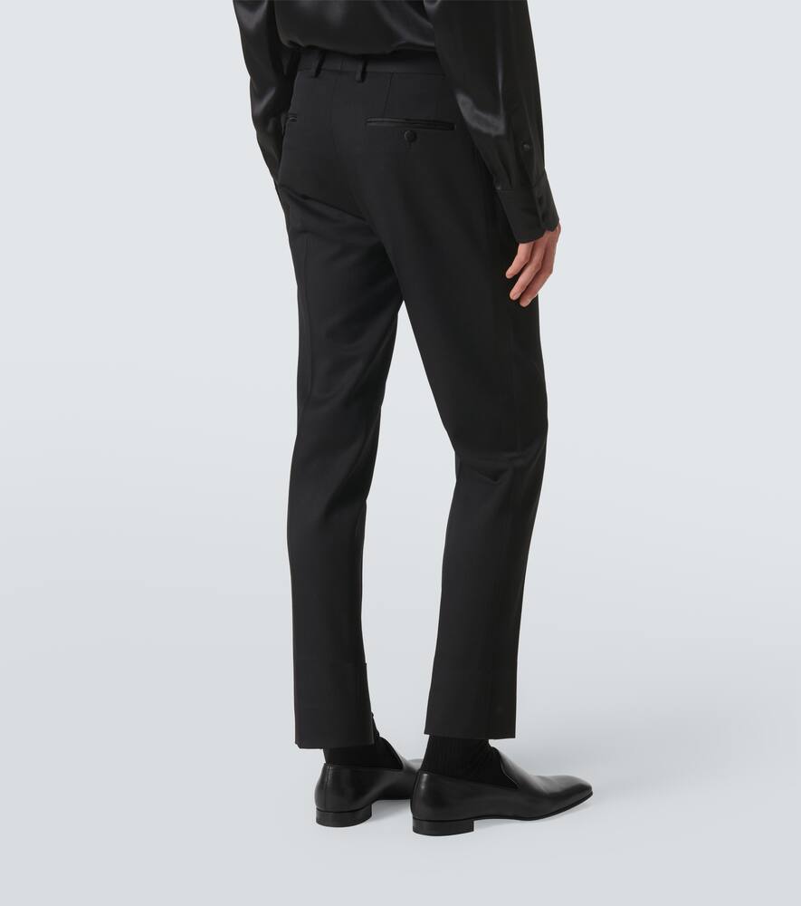 パンツ DOLCE&GABBANA BLACK WOOL GABARDINE TUXEDO TROUSERS Wool gabardine tuxedo pants in Black for Women