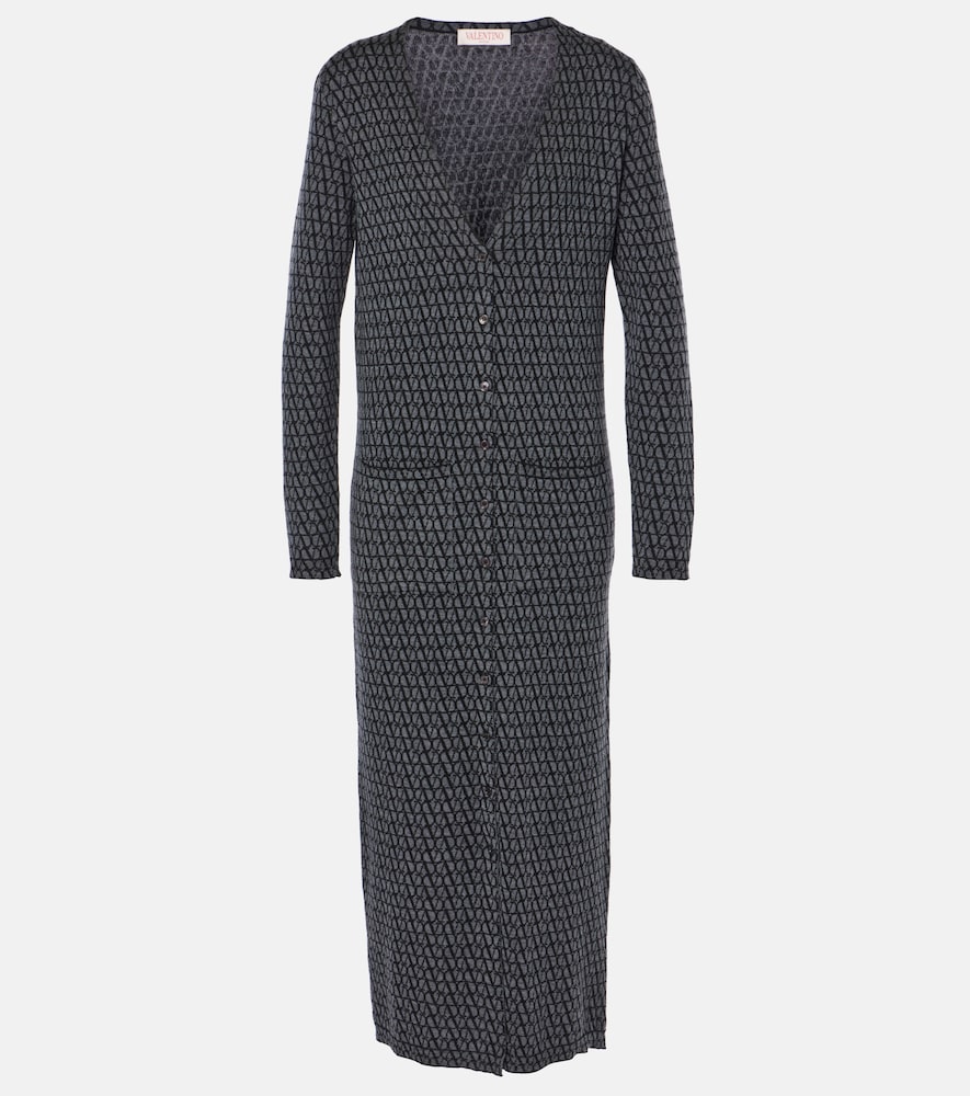 Valentino Women's Grey Toile Iconographe Wool Maxi Dress UK Size 8 - Mytheresa