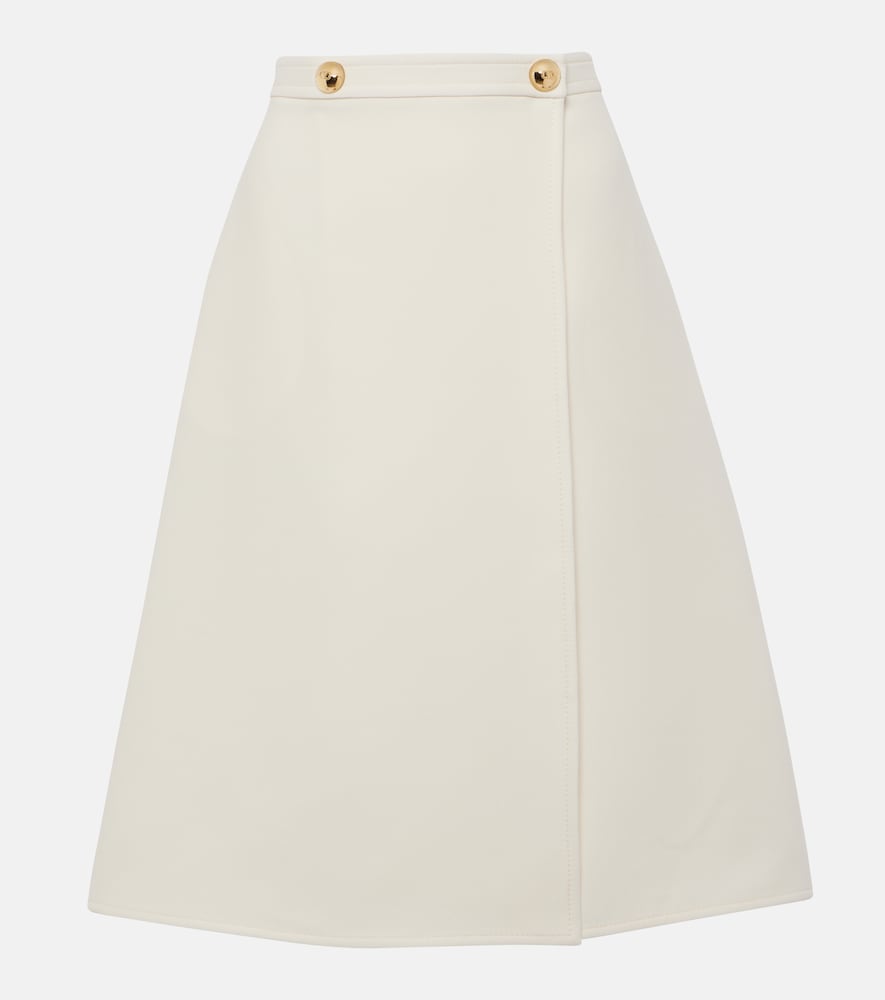 Valentino Women's White Crepe Couture Midi Skirt UK Size 14 - Mytheresa