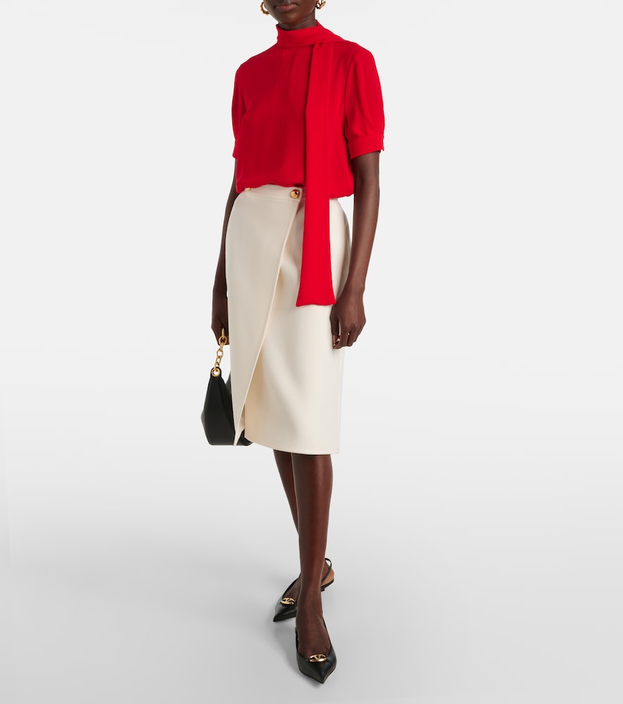 Valentino Crepe Couture midi skirt