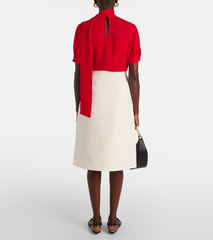  Valentino Valentino Crepe Couture Midi Skirt 
