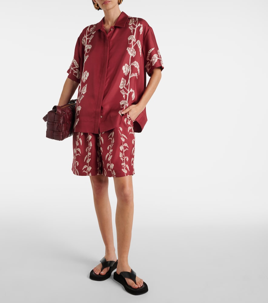  Asceno Asceno Bermuda-shorts Carros Aus Seiden-twill 