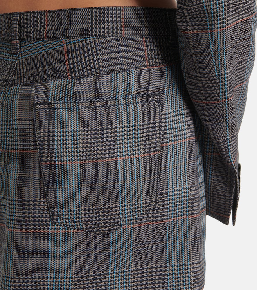  Acne Studios Acne Studios Irinna Wool-blend Plaid Wrap Skirt 