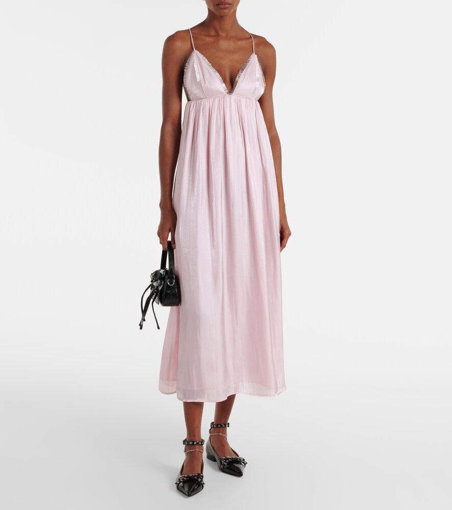  Ganni Ganni Maxikleid Aus Satin 