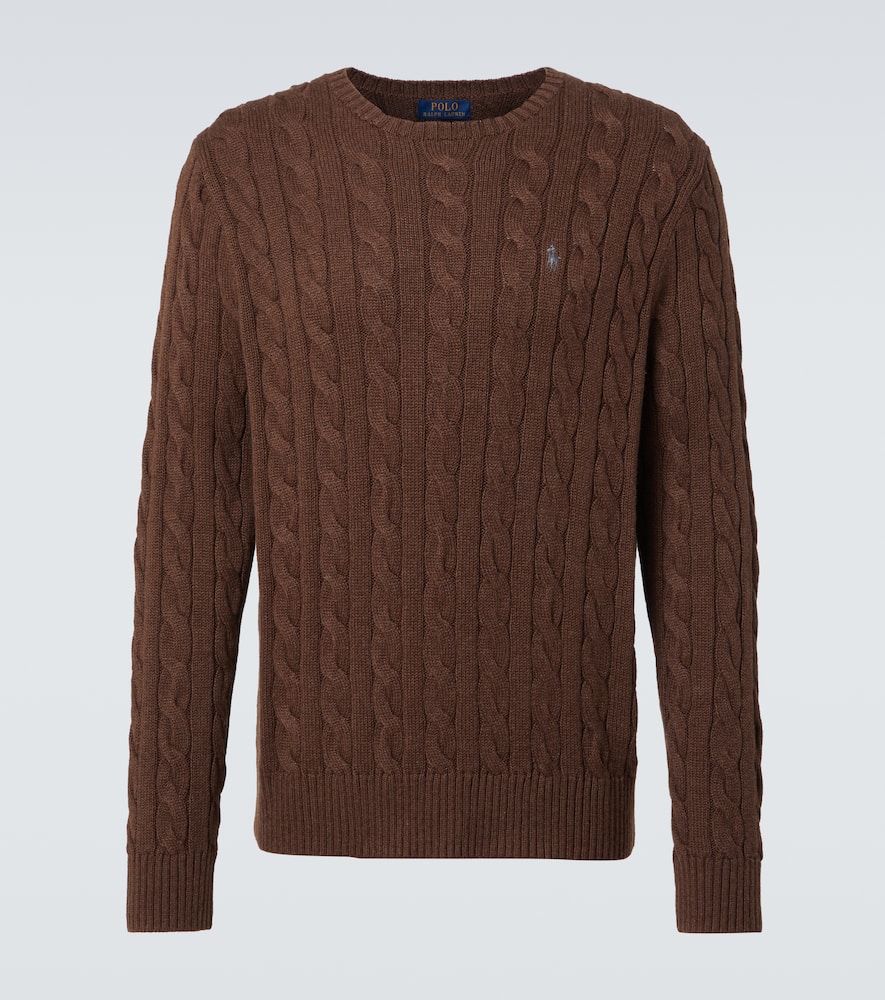 Polo Ralph Lauren The Iconic Cable-knit Cashmere Sweater In Brown