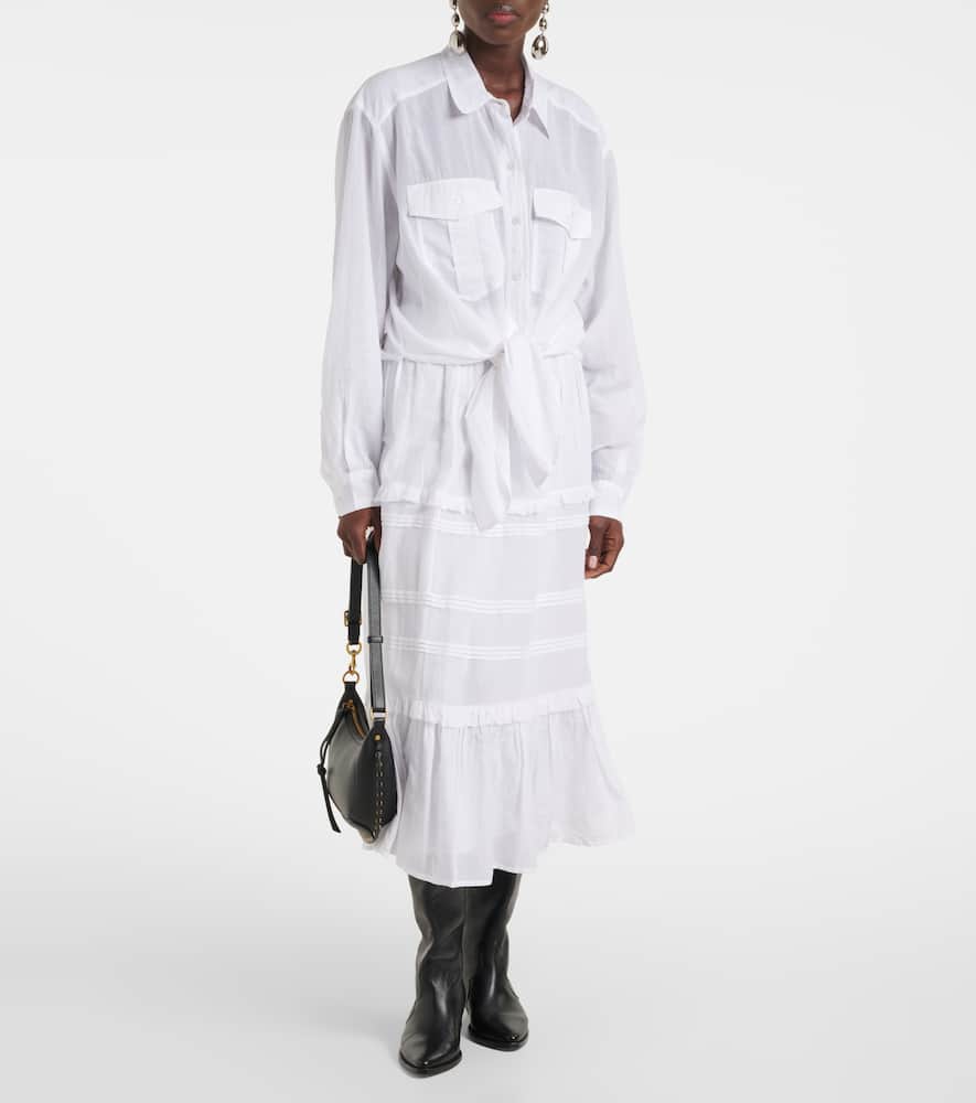 Isabel Marant Étoile Nath Cotton Shirt In White