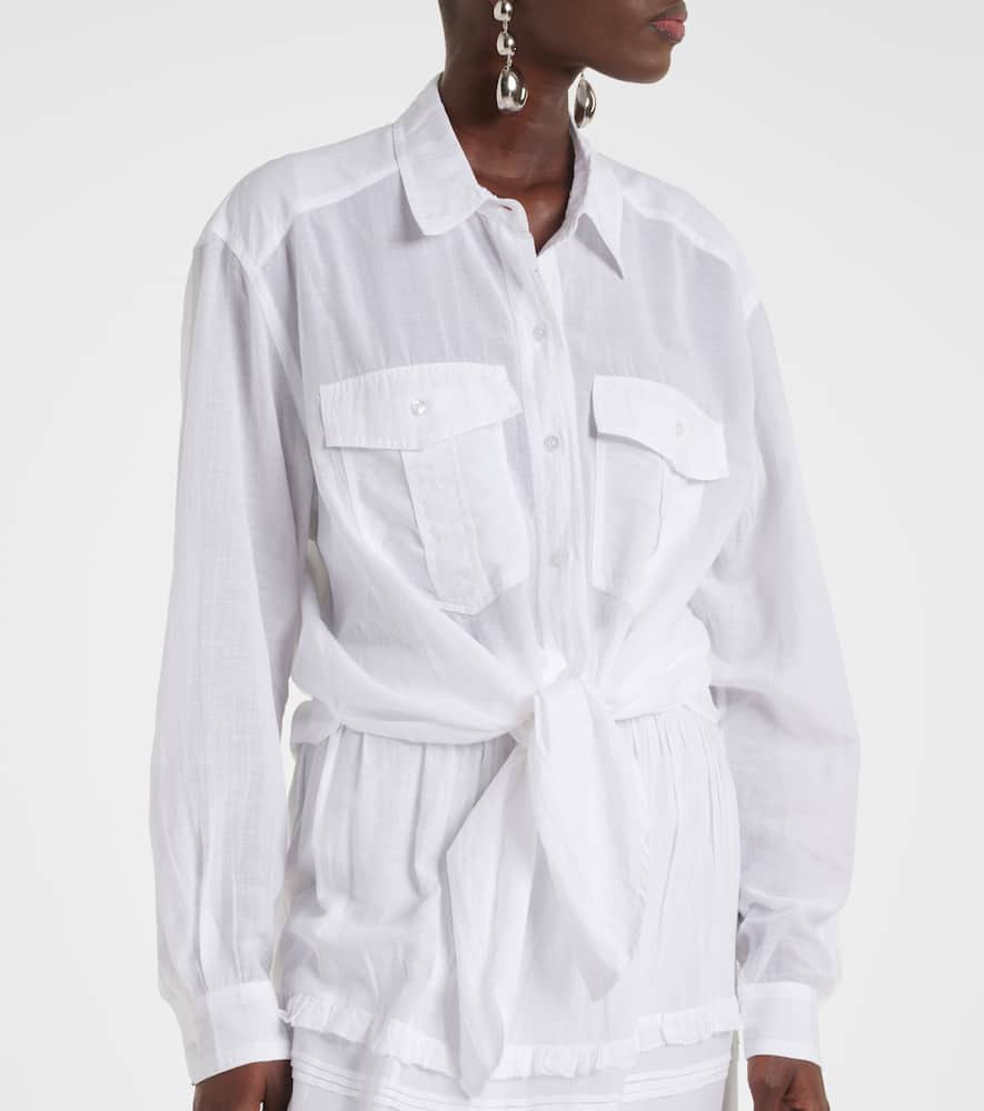 Isabel Marant Étoile Nath Cotton Shirt In White