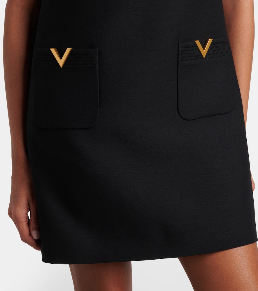 Valentino Minikleid Vgold Aus Crepe Couture In Schwarz