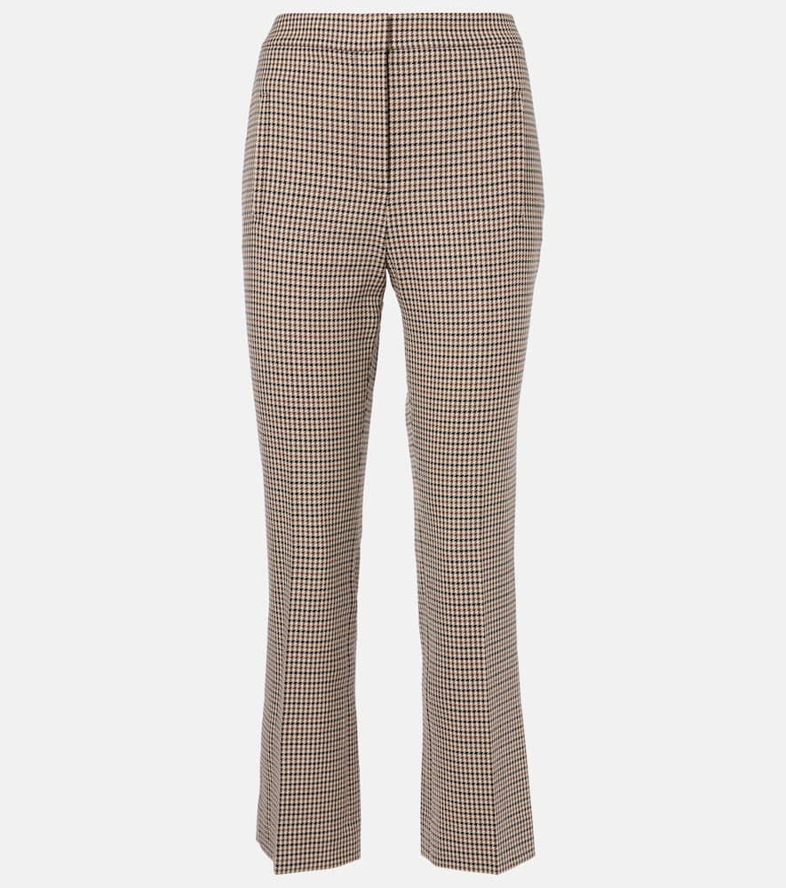 Arte Houndstooth high-rise cropped pants
