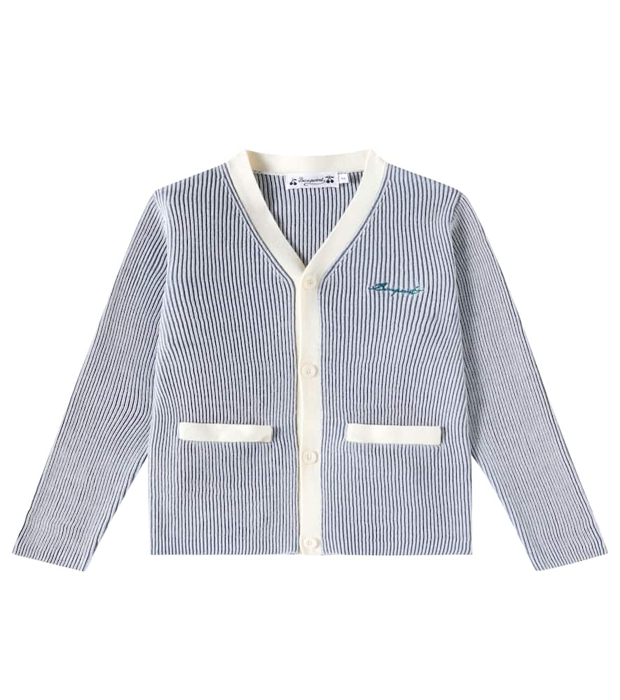 Bonpoint Albert Cotton Cardigan In Blue