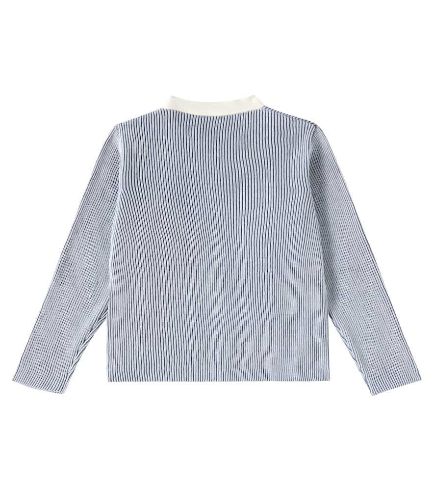 Bonpoint Albert Cotton Cardigan In Blue