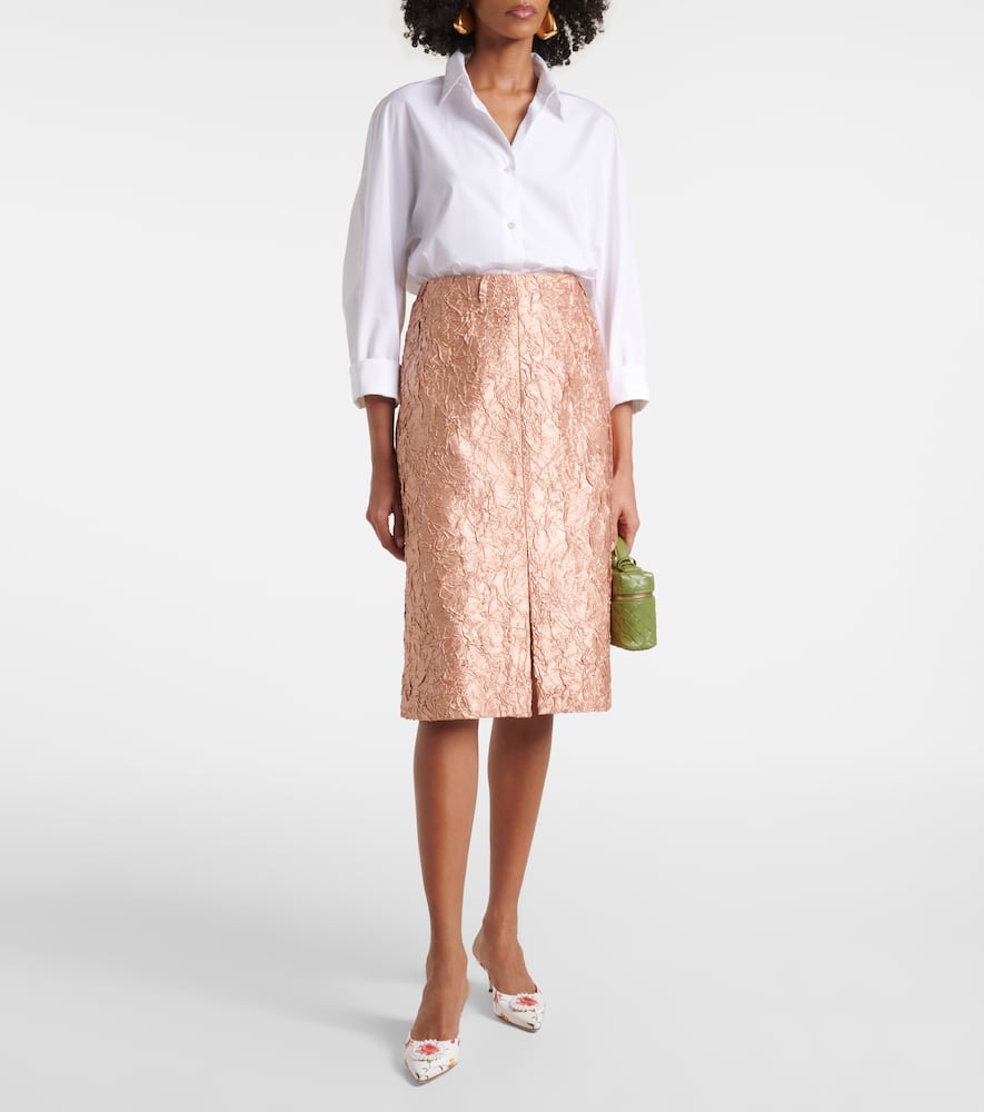 Manolo Blahnik Kifatmu 50 Floral Embellished Satin Mules In White