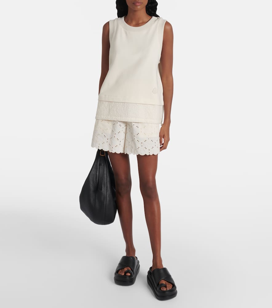 Moncler Débardeur Brodé In White