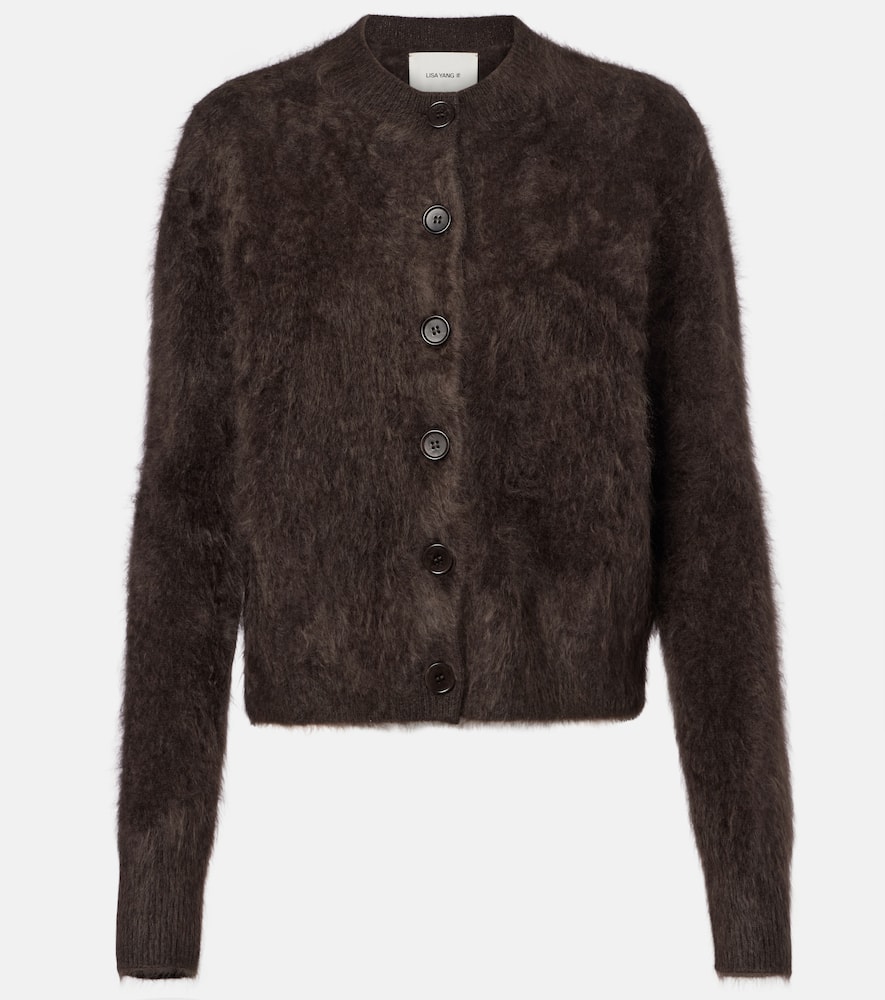 Lisa Yang Azalea Cashmere Cardigan In Brown