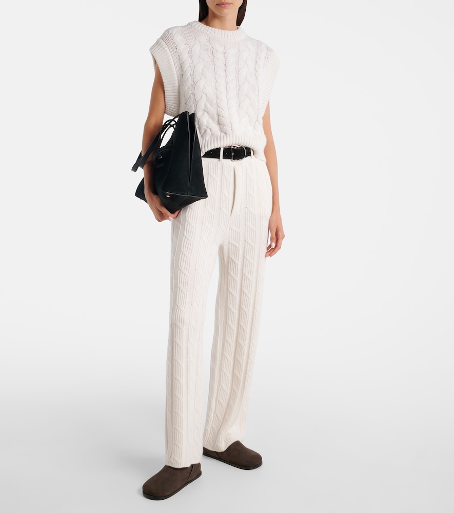 Lisa Yang Ebba low-rise cashmere wide-leg pants