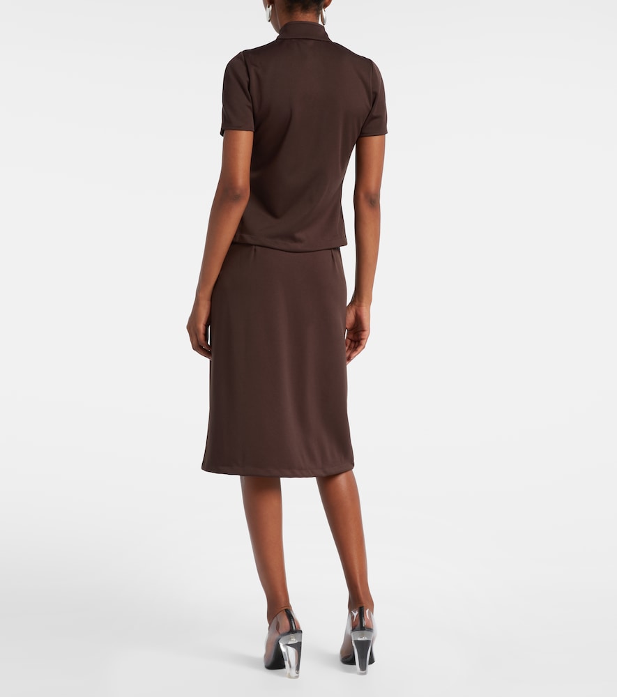 Courrèges Interlock Jersey Zip-Up Top