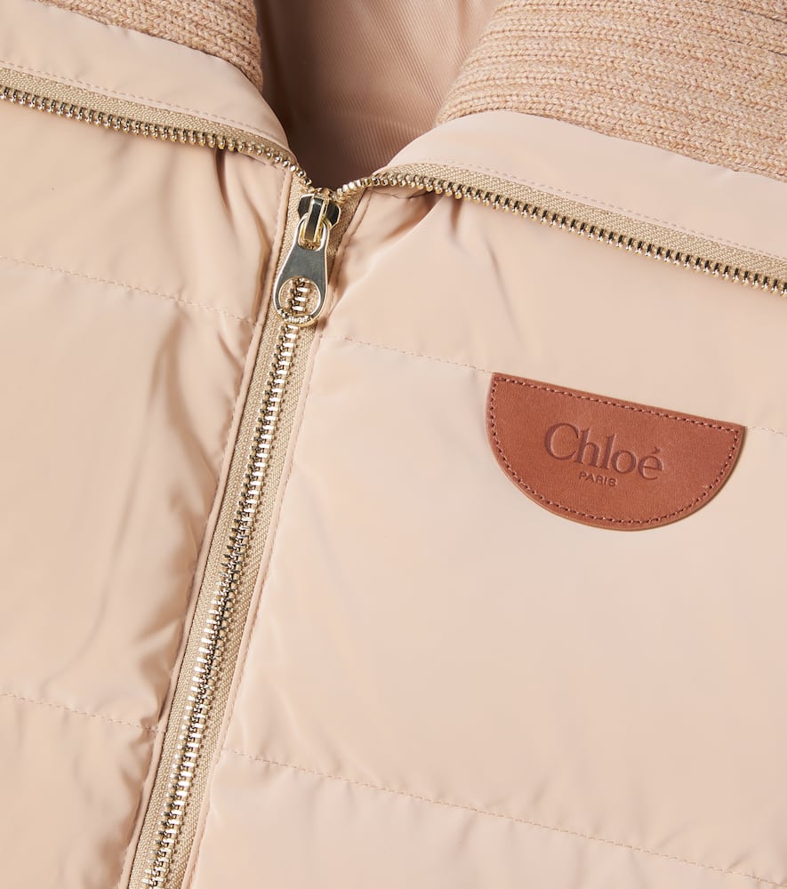 Chloé Kids Daunenmantel In Pink