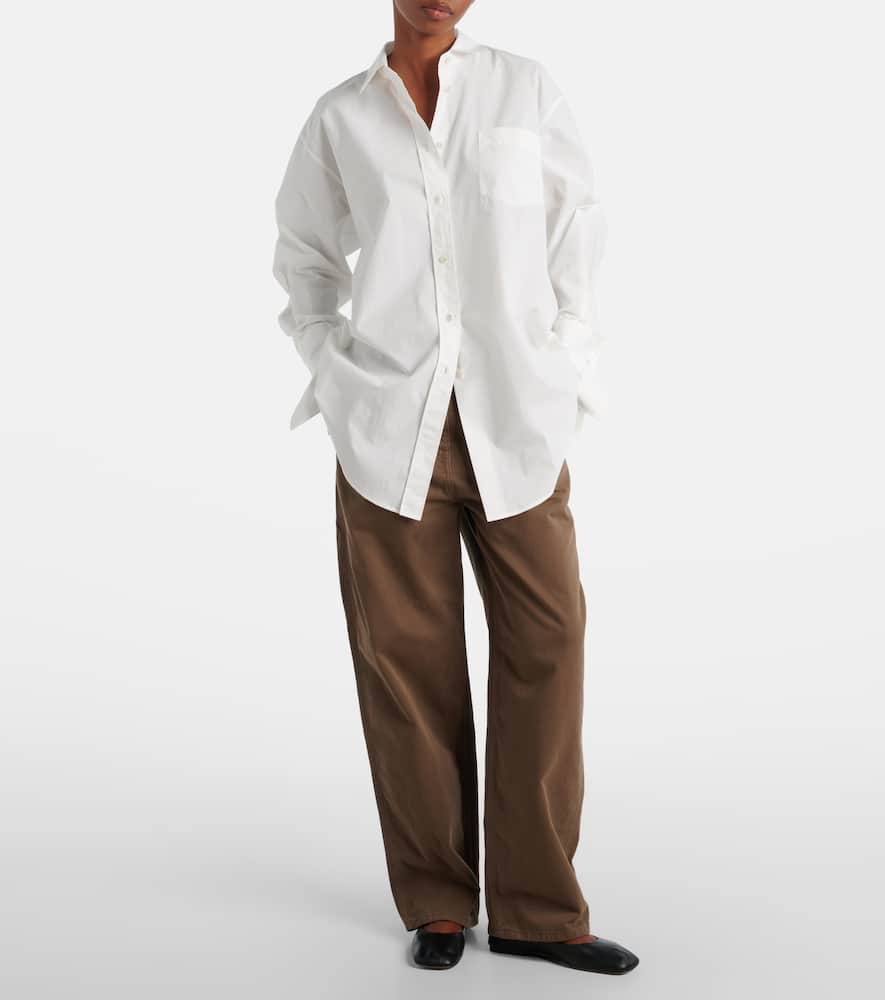 The Row Luka Cotton Shirt In White