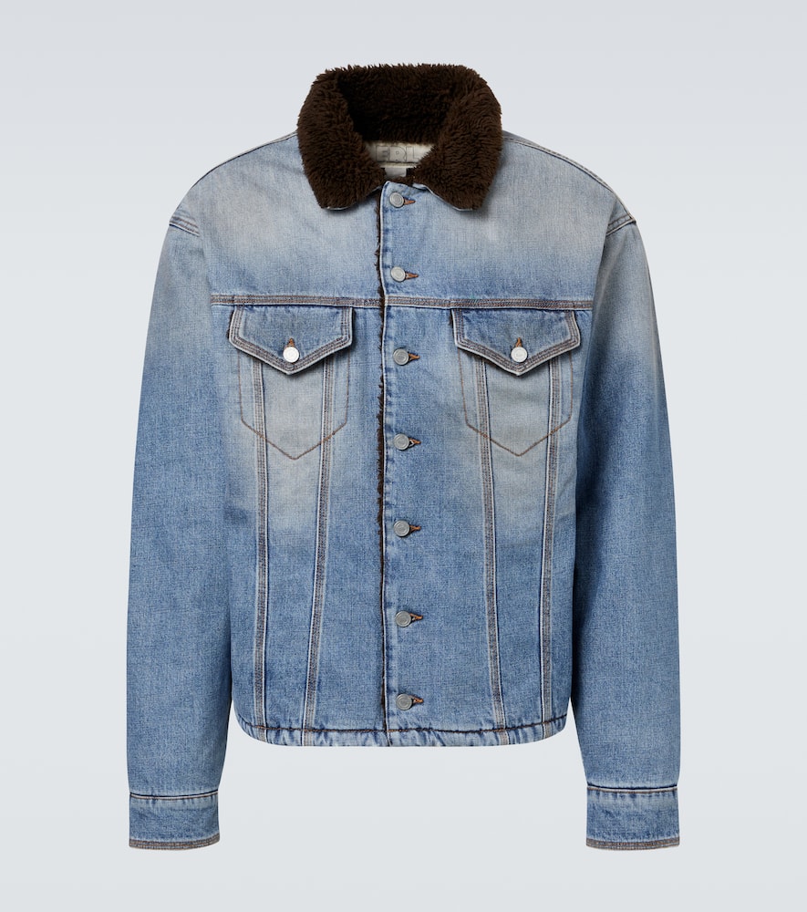 Erl Gender Inclusive Breakwater Wash Denim Jacket In Blue