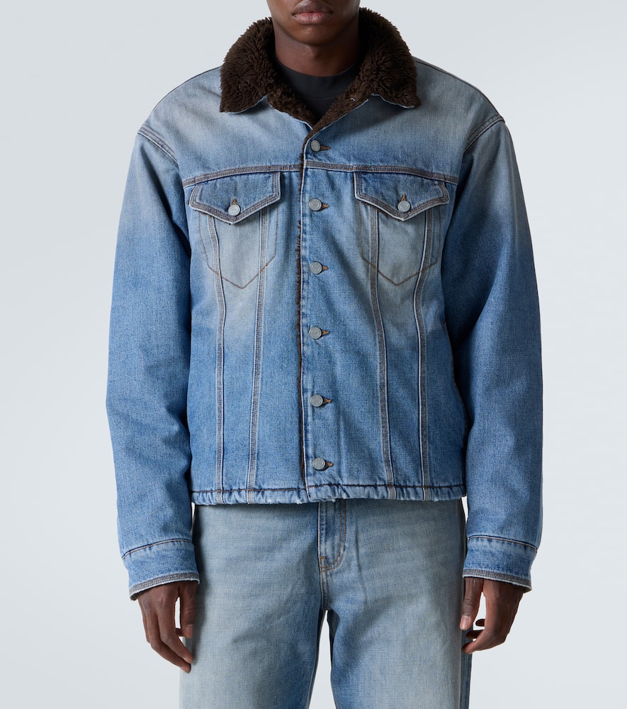 Erl Gender Inclusive Breakwater Wash Denim Jacket In Blue