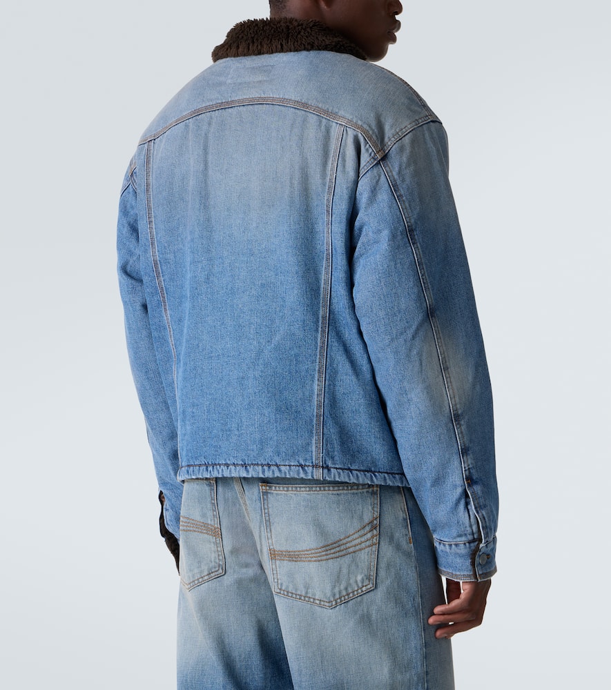Erl Gender Inclusive Breakwater Wash Denim Jacket In Blue