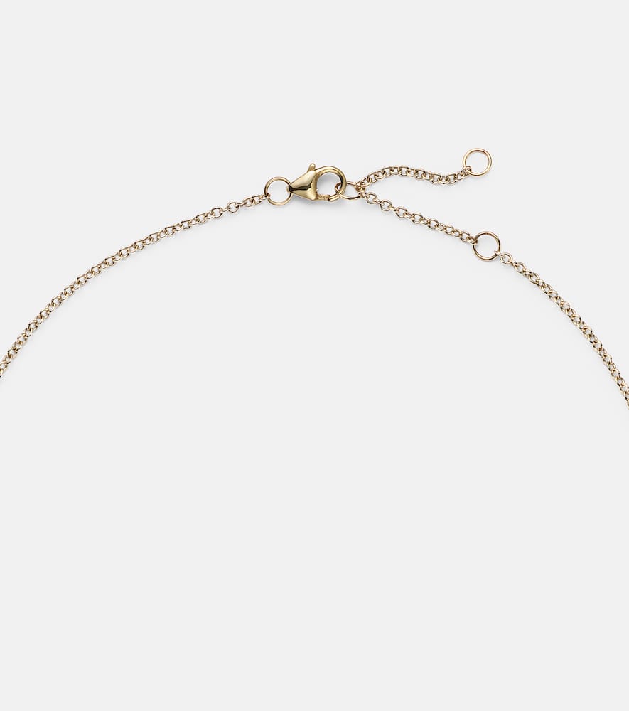Yvonne Léon Crabe Coquillage 9kt Gold Pendant Necklace With Malachite And Diamonds In Gold