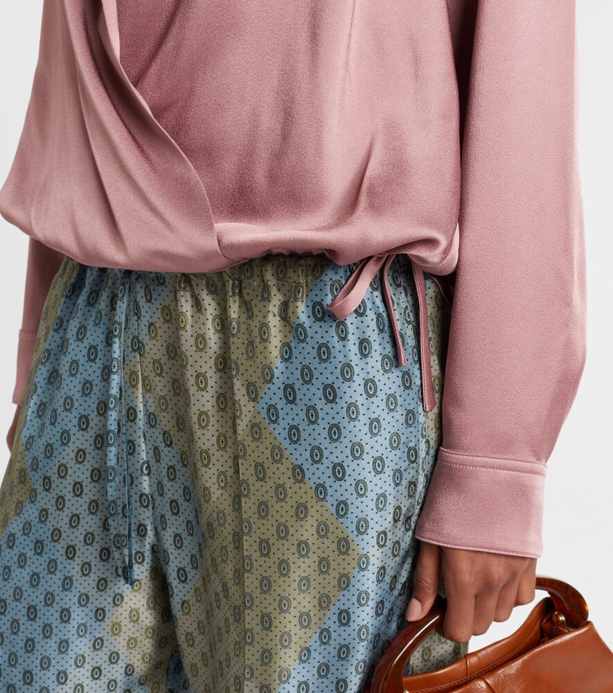 Satin Wrap Top