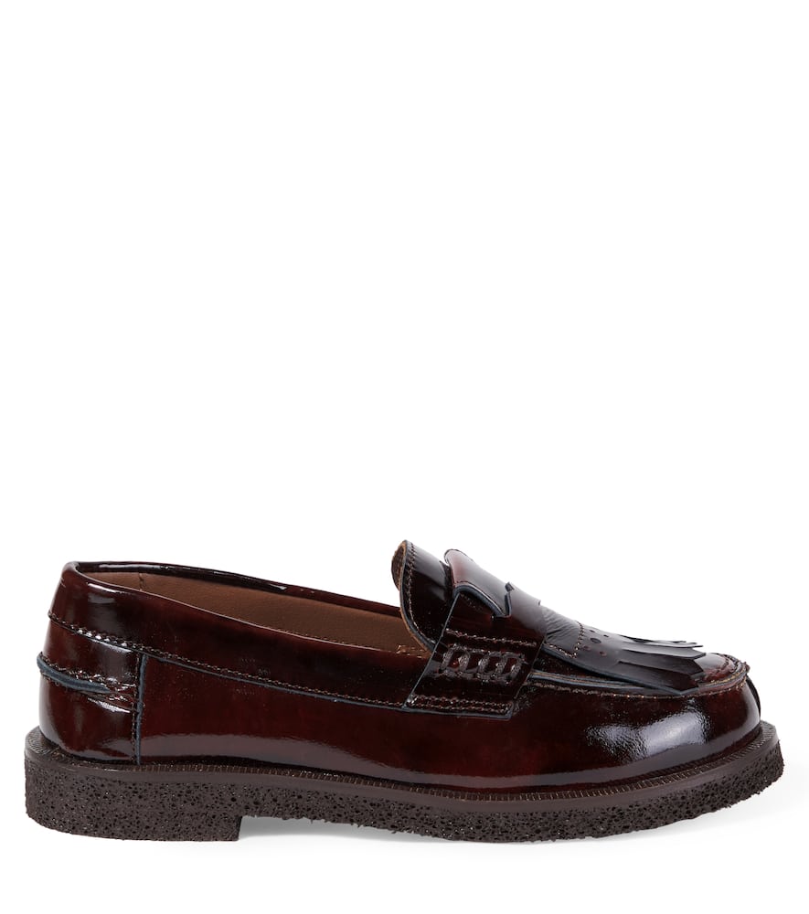 Pèpè Tasseled Patent Leather Loafers In Brown