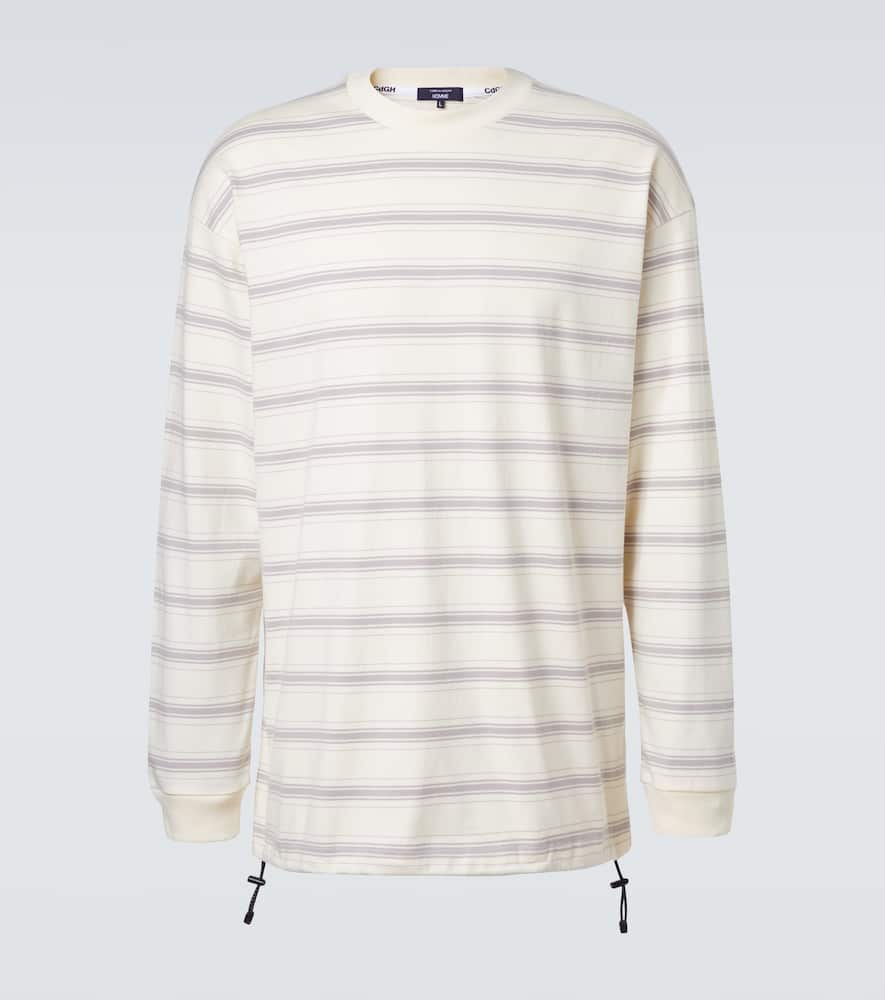 Comme Des Garçons Homme Deux Comme Des Garçons Homme Striped Cotton Jersey T-shirt In White