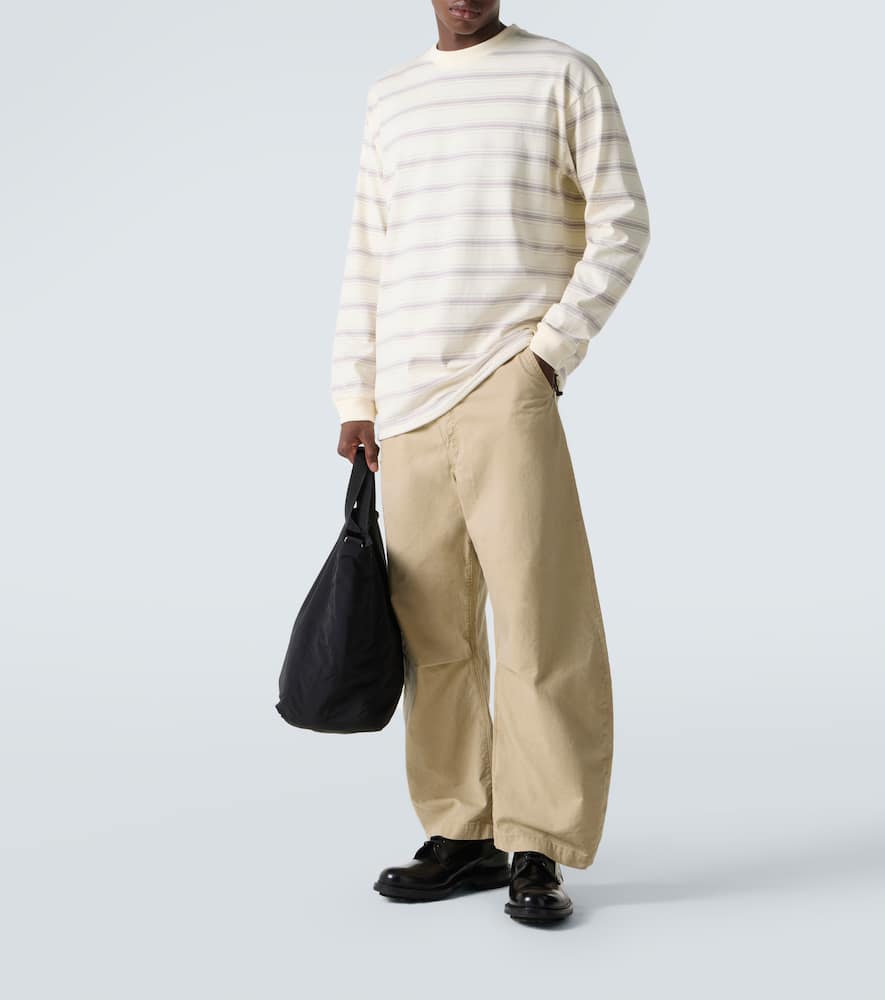 Comme Des Garçons Homme Deux Comme Des Garçons Homme Striped Cotton Jersey T-shirt In White