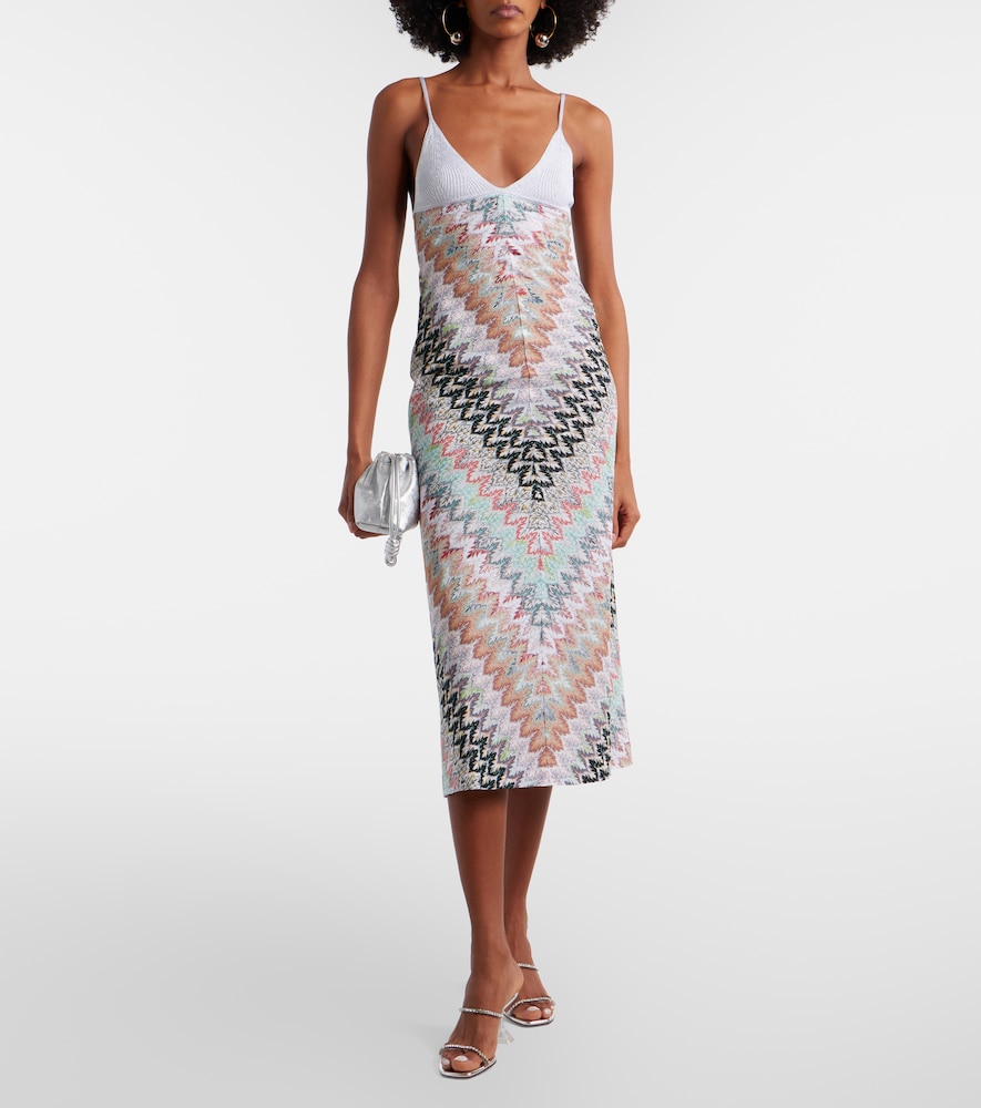 Missoni Zigzag lamé midi dress