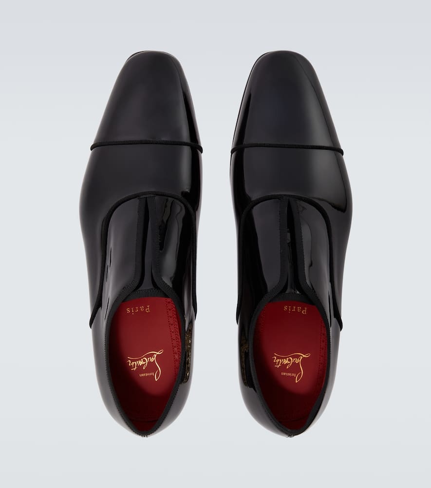 Christian Louboutin Alphamale Rocks Patent Leather Oxfords In Black