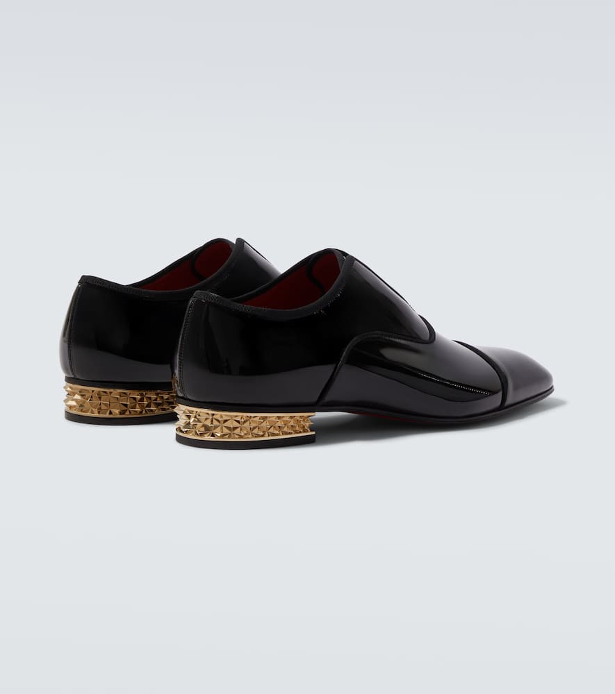 Christian Louboutin Alphamale Rocks Patent Leather Oxfords In Black